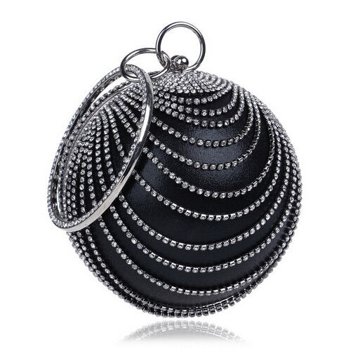 Crystal Ball Tassel Evening Clutch