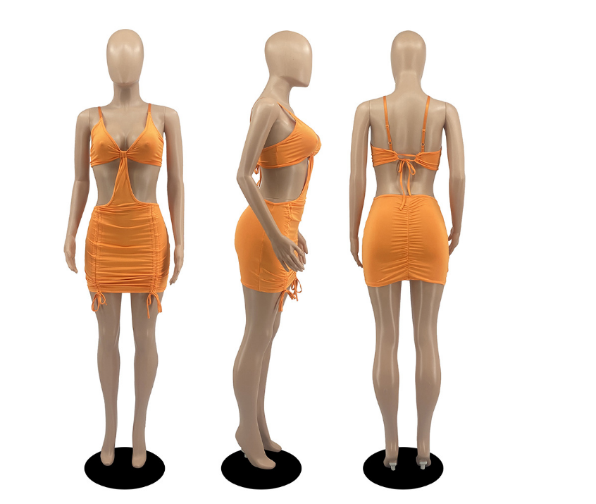 Women's Sleeveless Hollow-Out Bandage Mini Dress