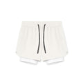 Men's Quick-Dry Double-Layer Basketball & Training Shorts — Stretch Nylon Fitness Shorts