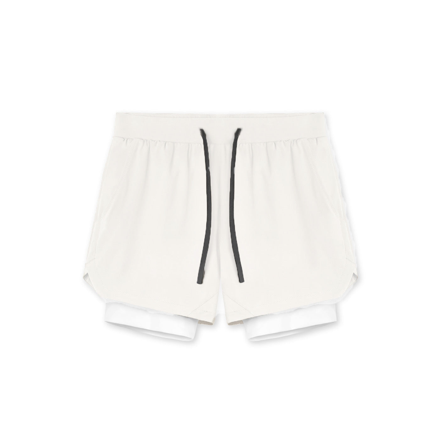 Men's Quick-Dry Double-Layer Basketball & Training Shorts — Stretch Nylon Fitness Shorts