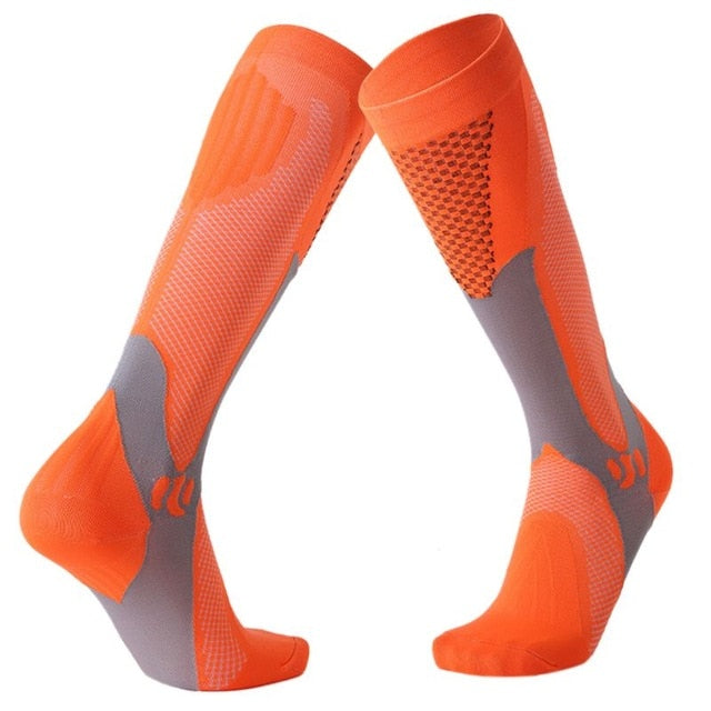 Unisex Compression Gradient Sports Socks – Arch & Calf Support for Running, Soccer & Cycling