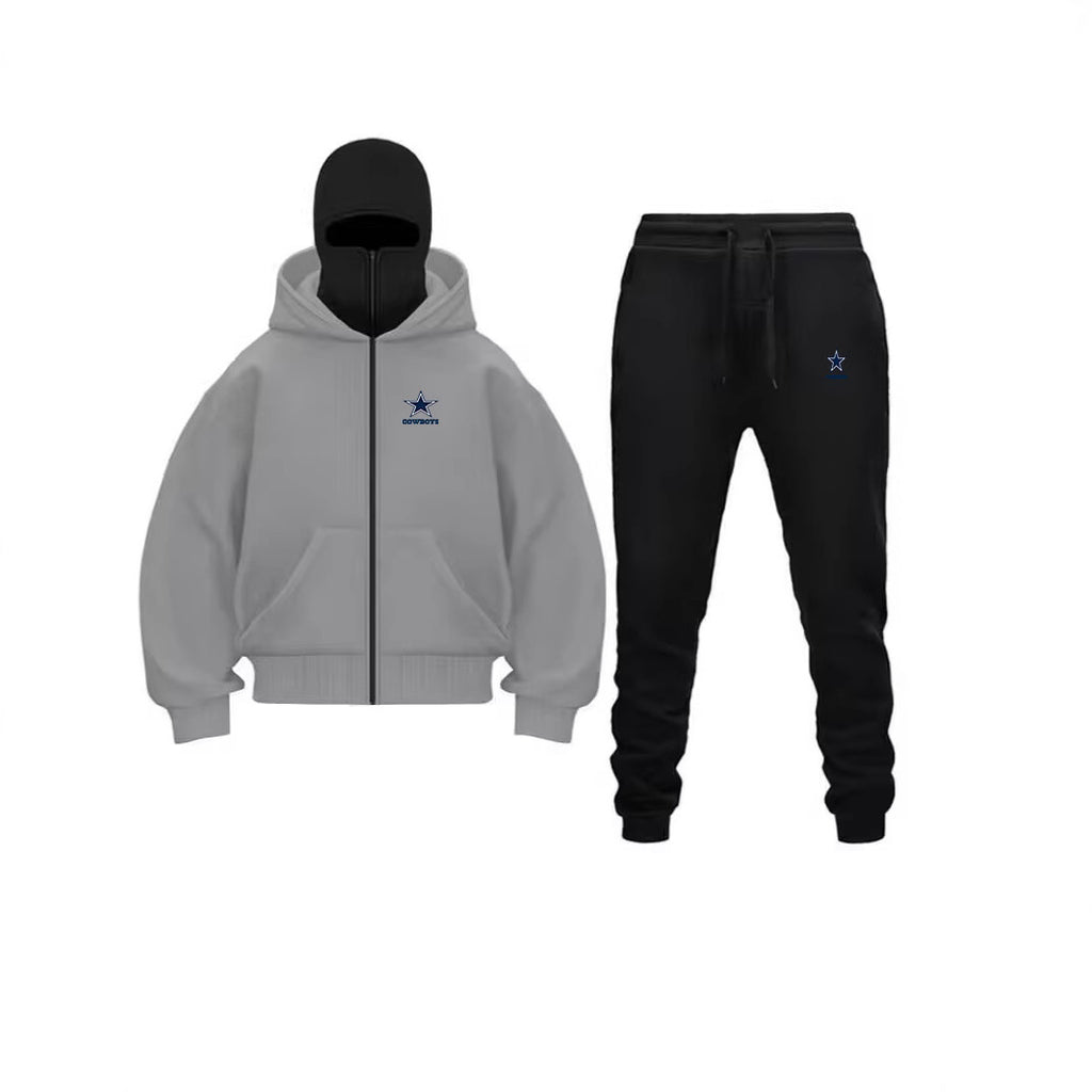 Men's Double-Hooded Zip-Up Sweatshirt