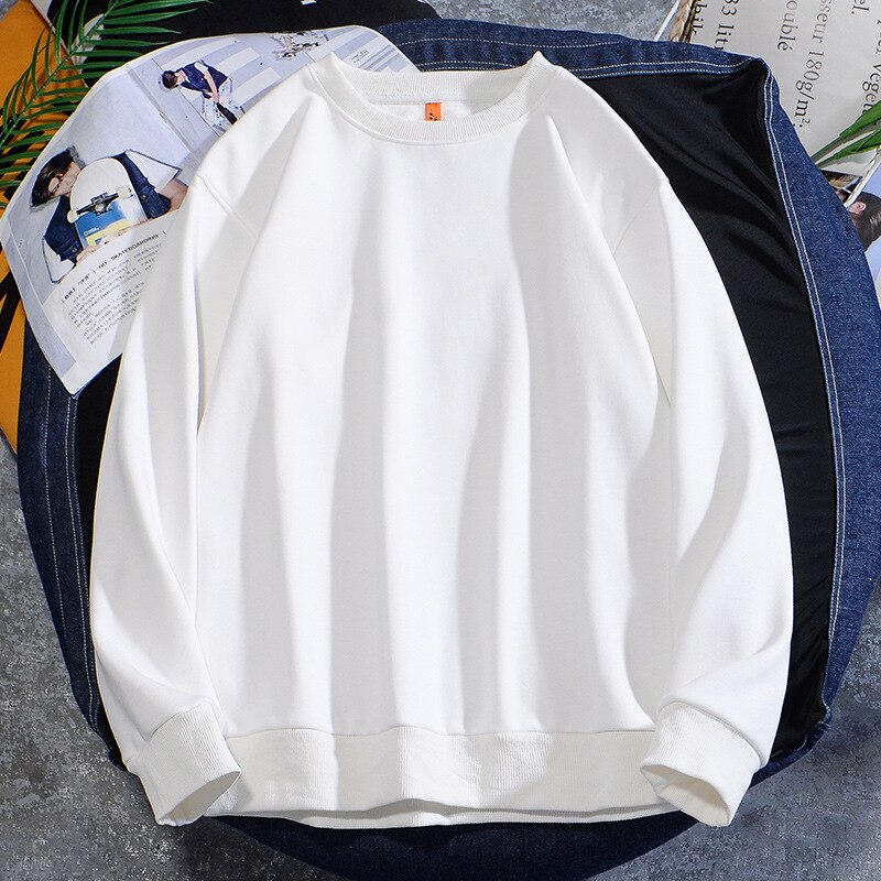 Men's Casual Cotton Fleece Round Neck Hoodie Sweatshirt – 14 Colours up to 5XL