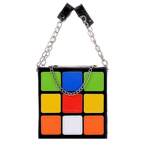 Cubic Box Chain Tote Bag