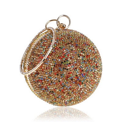 Crystal Ball Tassel Evening Clutch