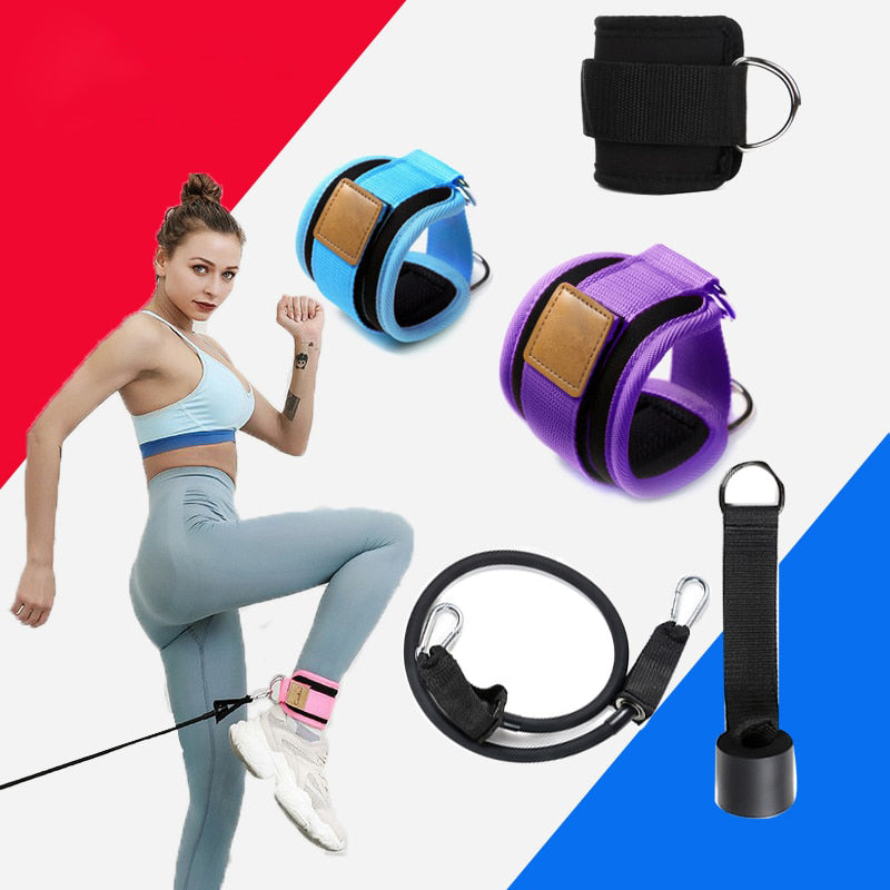 Resistance Bands with Ankle Straps – Booty, Leg & Thigh Training Set