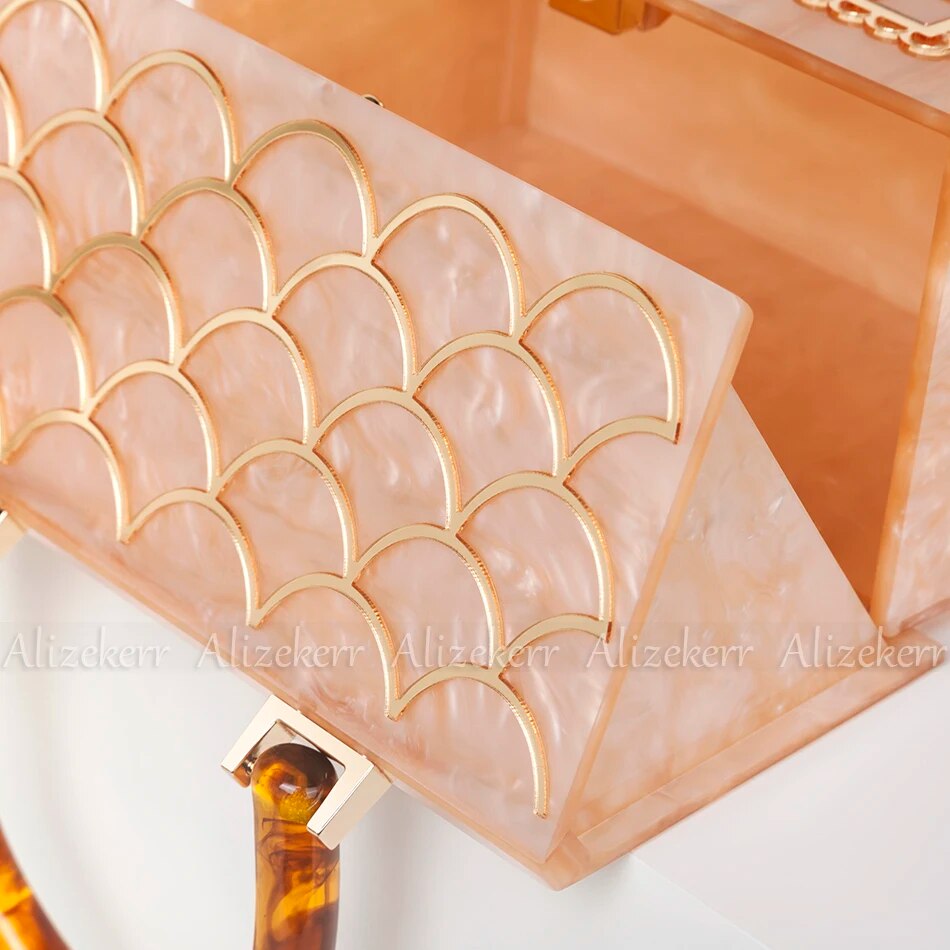 House-Shaped Acrylic Box Clutch
