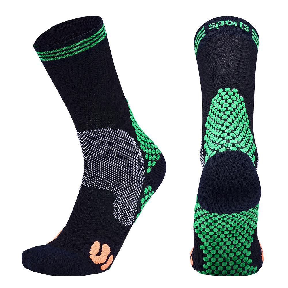 Unisex Compression Sports Socks 10-15mmHg – Breathable Cotton Nylon Running & Cycling Socks