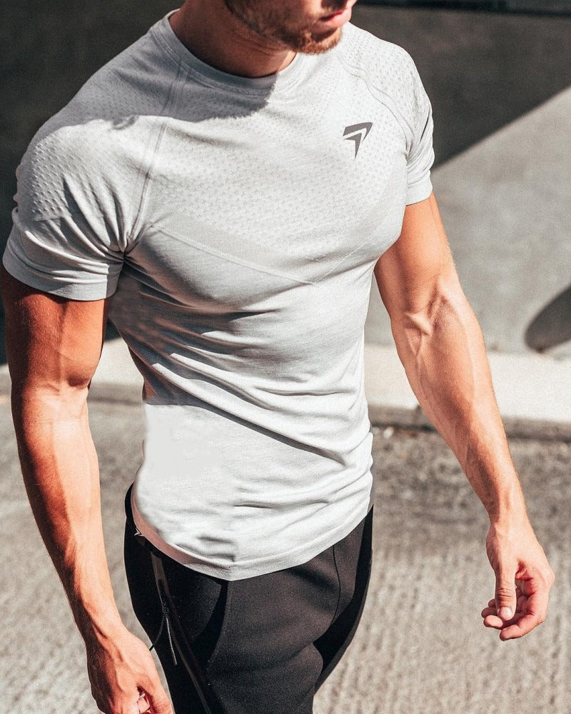 Men's Slim Fit Quick-Dry Short-Sleeve Sports T-Shirt