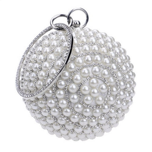 Crystal Ball Tassel Evening Clutch