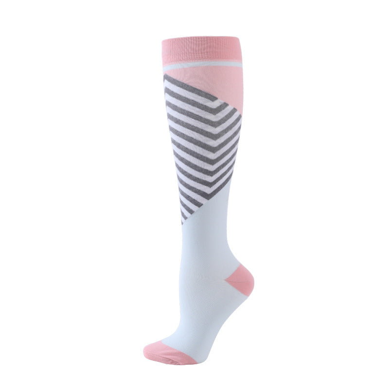 Unisex Patterned Graduated Compression Socks 15-25mmHg – Fun Print Long Tube Sport Socks