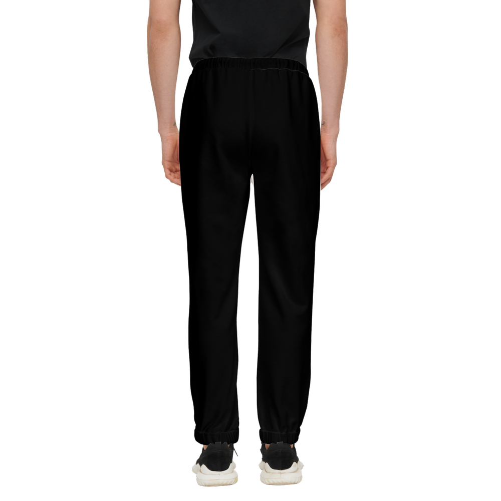 Unisex Cotton-Feel Casual Fit Jogger Pants – Black/Blue