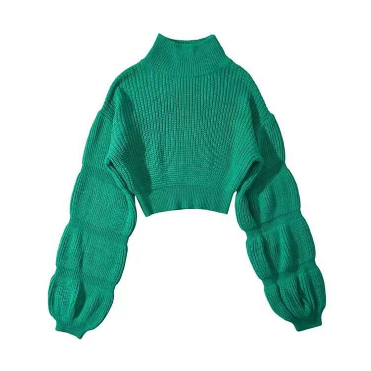 Slim Crop Pullover Sweater