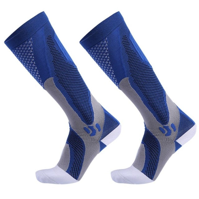 Unisex Compression Gradient Sports Socks – Arch & Calf Support for Running, Soccer & Cycling