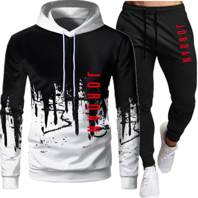 Men's Hooded Tracksuit Two-Piece Set