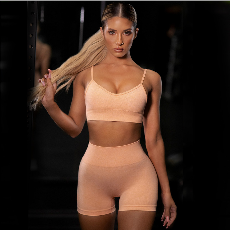 Women's Sling Sports Bra & Yoga Fitness Suit — 2-Piece Set