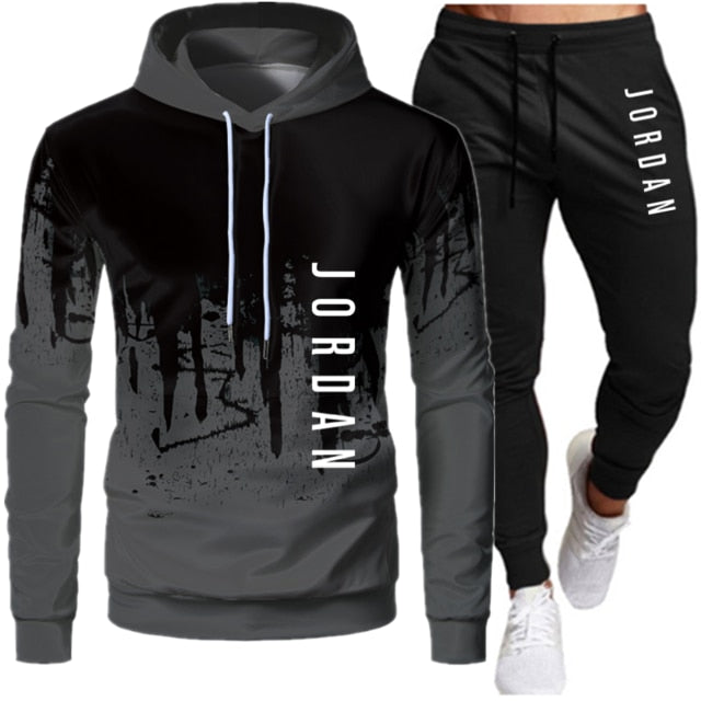 Men's Hooded Tracksuit Two-Piece Set