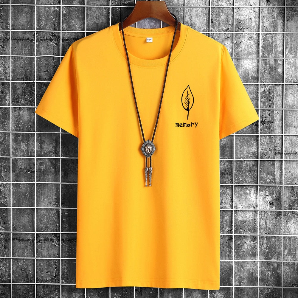 Men's Oversized Leaf Print Graphic T-Shirt – Cotton Casual Tee S–6XL