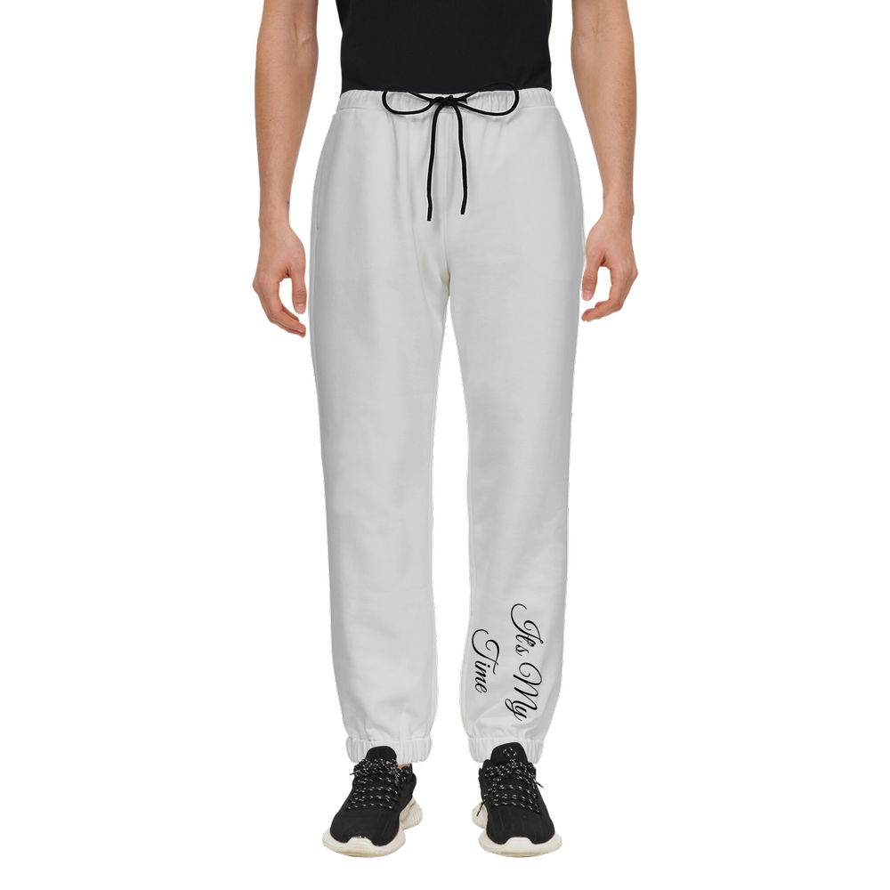 Unisex Cotton-Feel Casual Fit Jogger Pants – Grey/Black
