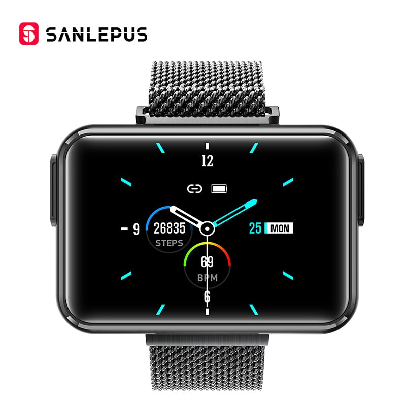 SANLEPUS Smart Watch + Wireless Earbuds – 2-in-1 Fitness Bracelet