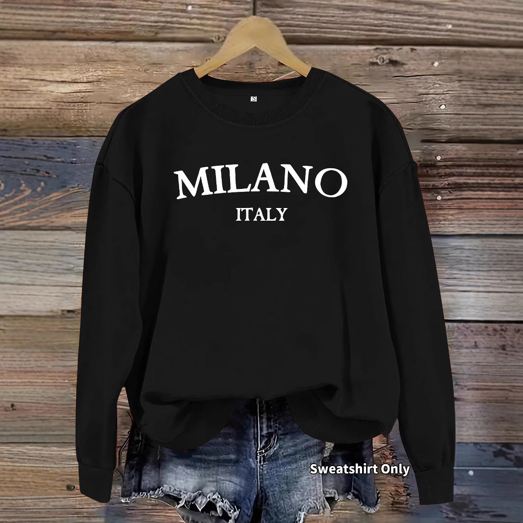Women's Milano Print Long-Sleeve Sweatshirt