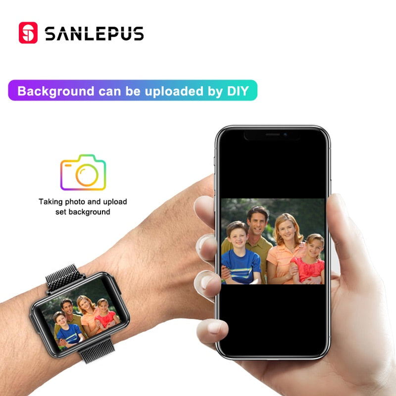 SANLEPUS Smart Watch + Wireless Earbuds – 2-in-1 Fitness Bracelet