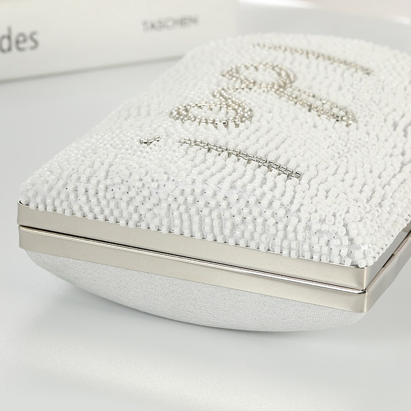 "I Do" Bridal Pearl Clutch