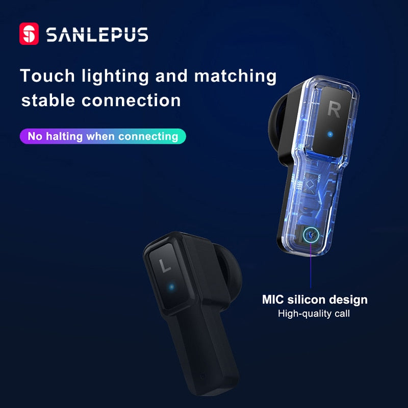 SANLEPUS Smart Watch + Wireless Earbuds – 2-in-1 Fitness Bracelet
