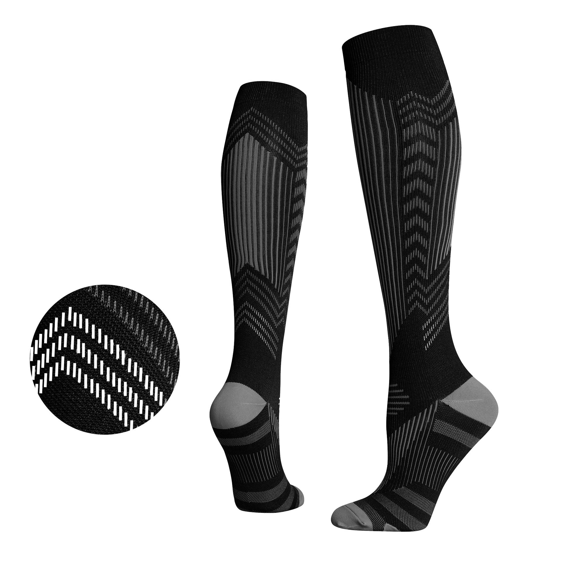 Reflective Compression Running Socks – High Leg Sports & Cycling Socks