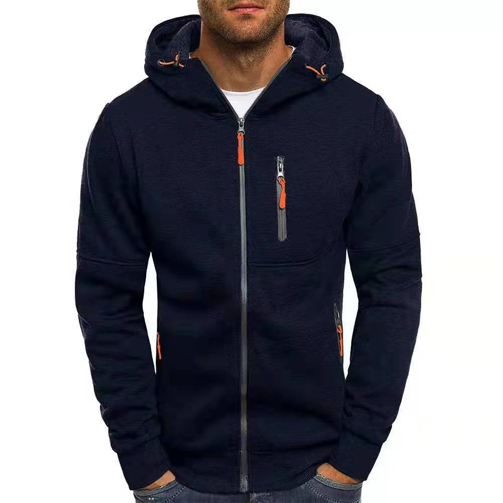 Men's Jacquard Sports Hoodie — Fitness & Leisure Cardigan Jacket