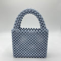 Solid Colour Beaded Handbag