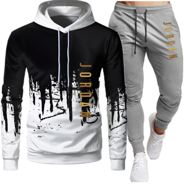 Men's Hooded Tracksuit Two-Piece Set