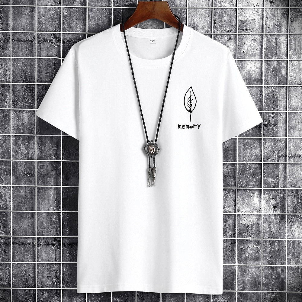 Men's Oversized Leaf Print Graphic T-Shirt – Cotton Casual Tee S–6XL