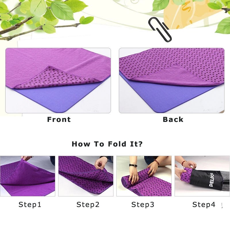 Non-Slip Yoga Mat Cover Towel – 183x63cm, 10 Colours