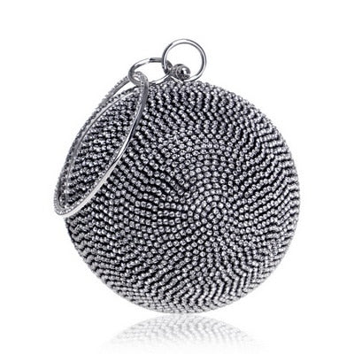 Crystal Ball Tassel Evening Clutch