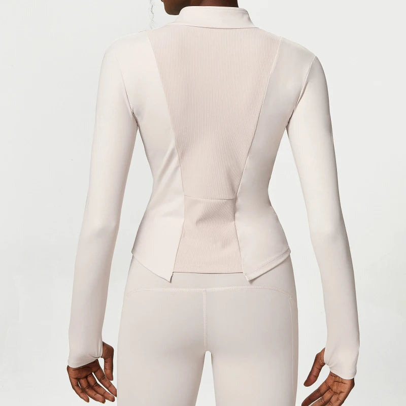 Women's Quick-Dry Fitness Suit — Zip Jacket & Leggings Set (Plus Size)