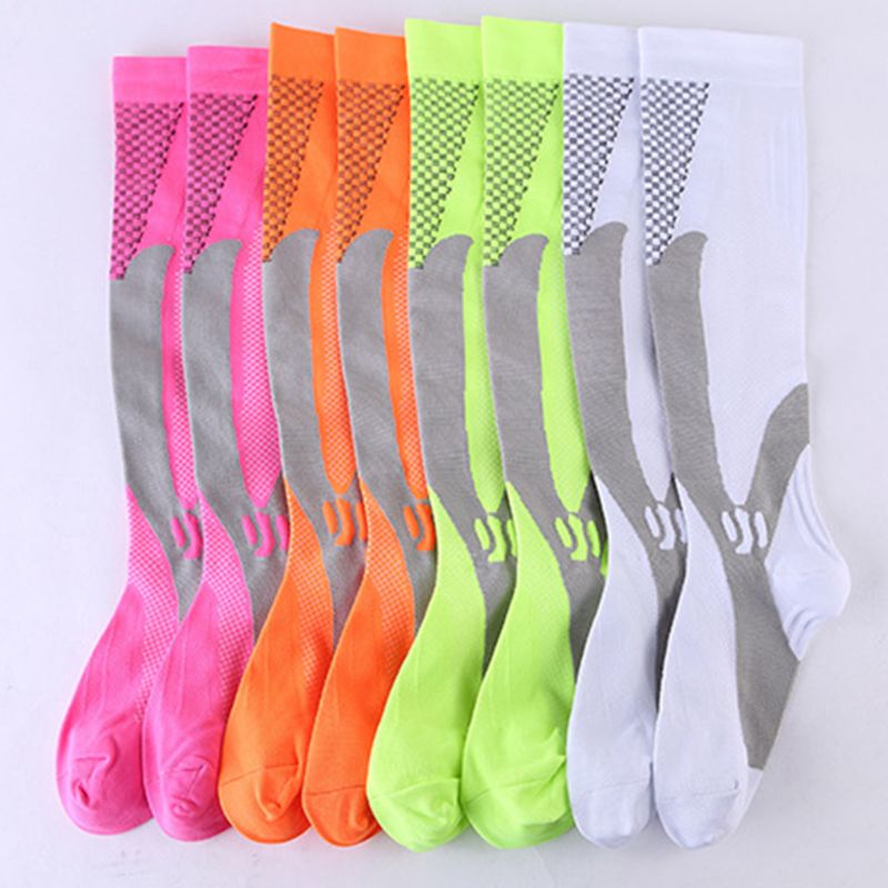 Unisex Compression Gradient Sports Socks – Arch & Calf Support for Running, Soccer & Cycling