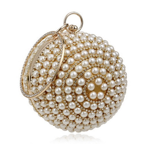 Crystal Ball Tassel Evening Clutch
