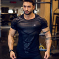 Men's Compression Quick-Dry Short-Sleeve T-Shirt – Slim Fit Running & Sport Tee