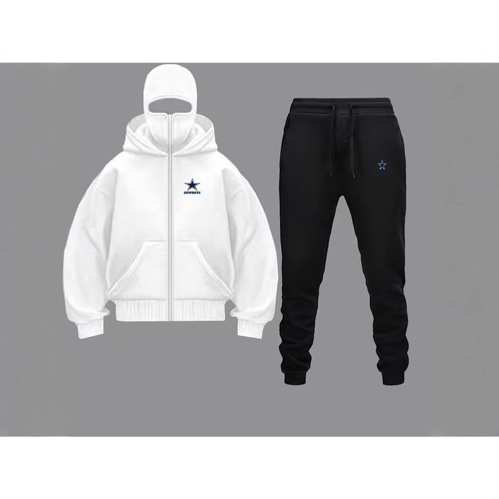 Men's Double-Hooded Zip-Up Sweatshirt