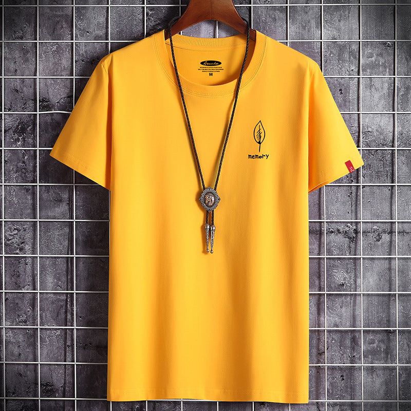Men's Oversized Leaf Print Graphic T-Shirt – Cotton Casual Tee S–6XL