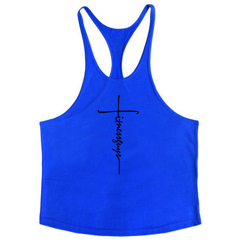 Men's Pure Cotton Muscle Vest — Deep-Cut Bodybuilding Tank