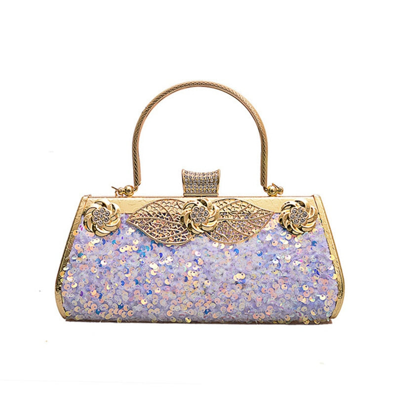Sequin Rhinestone Evening Clutch