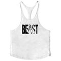 Men's Letter Print Cotton Fitness Vest — Slim I-Shape Tank Top