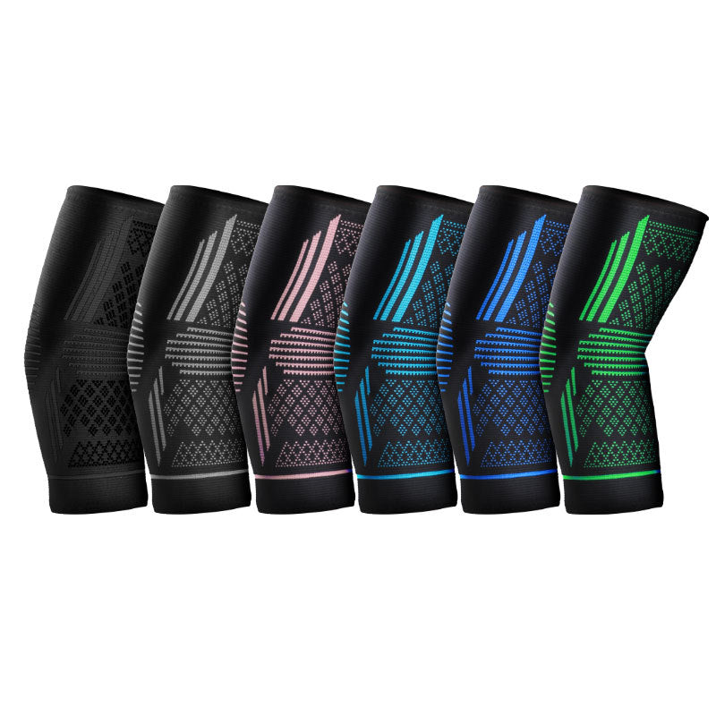 Unisex 4-Way Elastic Compression Elbow Pads – Breathable Nylon Sport Elbow Support for Basketball & Volleyball