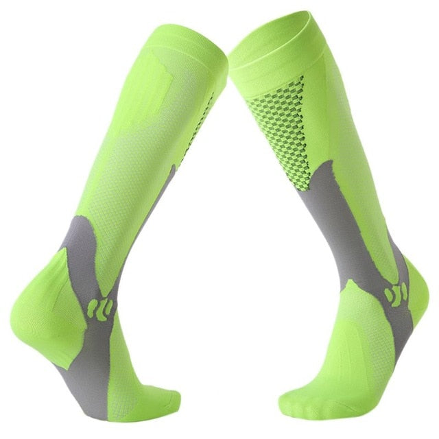 Unisex Compression Gradient Sports Socks – Arch & Calf Support for Running, Soccer & Cycling