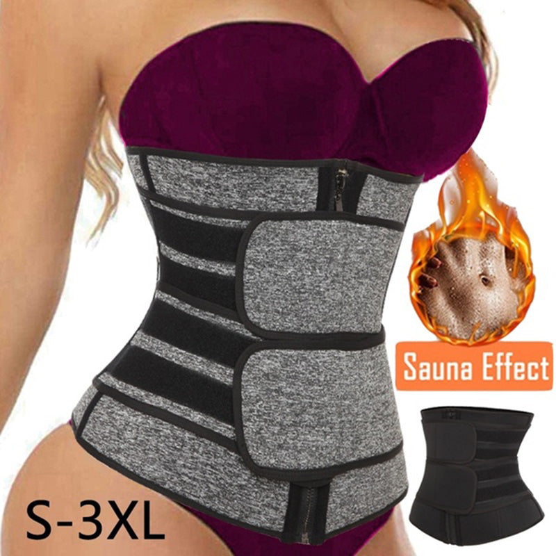 Neoprene Sauna Waist Trainer Corset – Sweat Belt for Women, Weight Loss & Workout