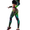 Women's Printed High-Waist Yoga Pants – Fitted Ankle-Length Activewear