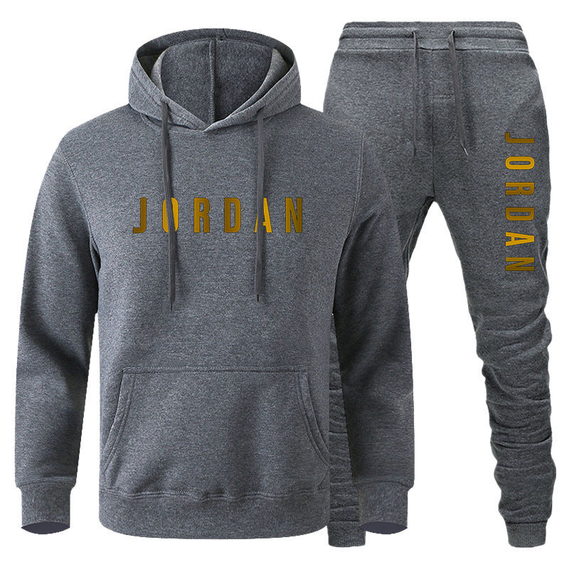 Men's Colour-Block Hoodie & Jogger Pants Set