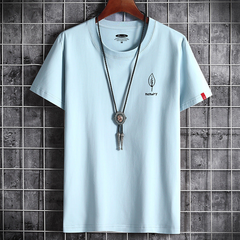 Men's Oversized Leaf Print Graphic T-Shirt – Cotton Casual Tee S–6XL